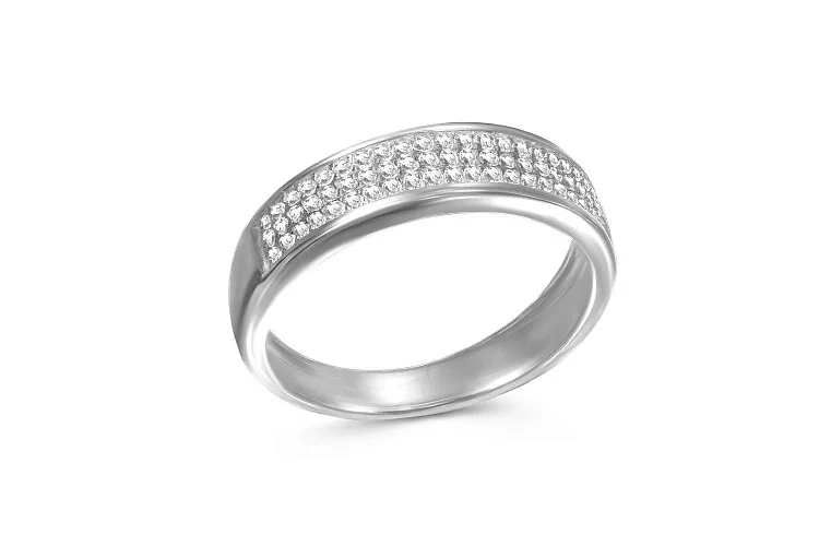 Кольцо Дорожка из белого золота с 63 бриллиантами