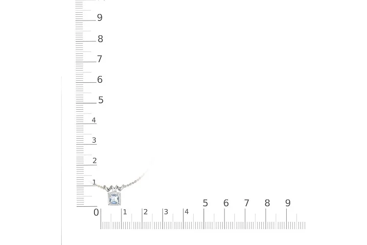 Колье из белого золота с топазом sky