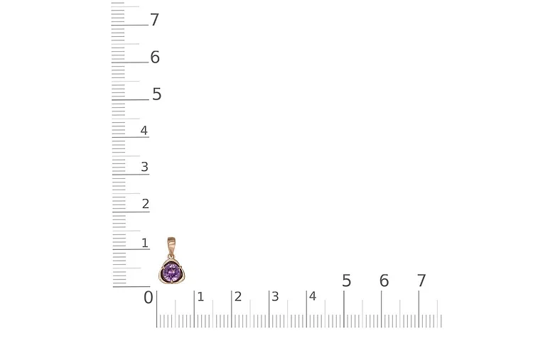 Подвеска Цветок из красного золота с аметистом