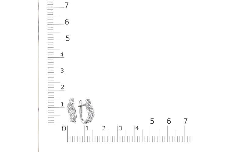 Серьги из белого золота с 34 бриллиантами