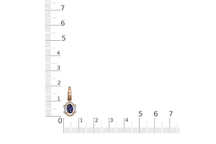Подвеска из красного золота с сапфиром