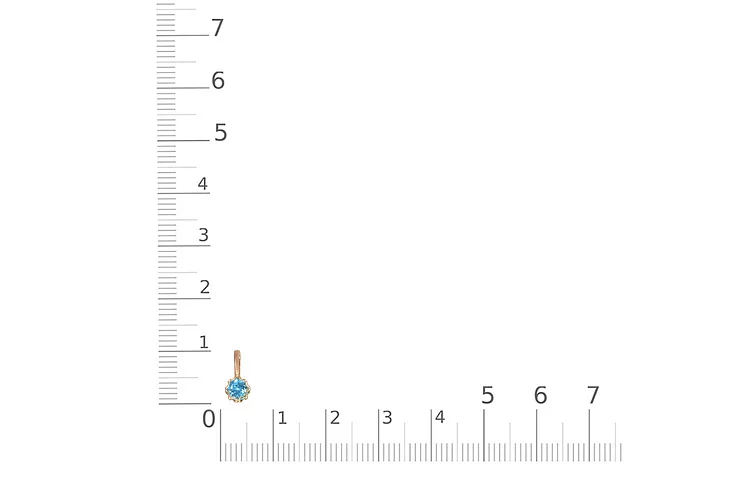 Подвеска из красного золота с топазом swiss