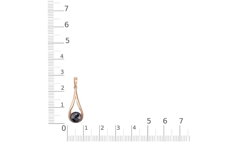 Подвеска из красного золота с жемчугом