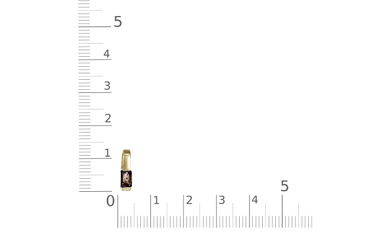 Подвеска из жёлтого золота с раухтопазом