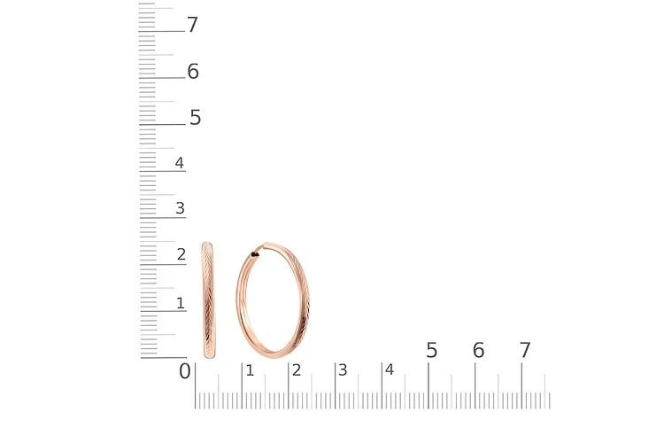 Серьги-конго из красного золота без вставок