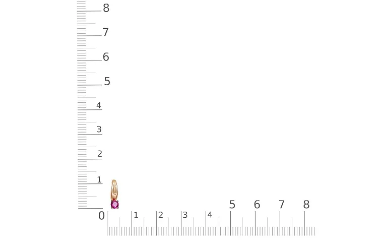 Подвеска из красного золота с корундом