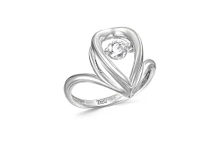 Кольцо из белого золота с фианитом