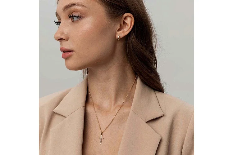 Основа серёг-трансформеров из жёлтого золота без вставок