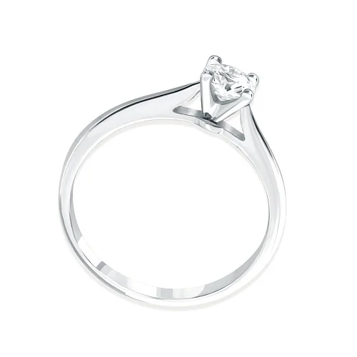 Кольцо из белого золота с фианитом