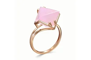 Кольцо из красного золота с кварцем