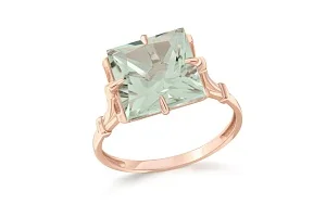 Кольцо из красного золота с празиолитом