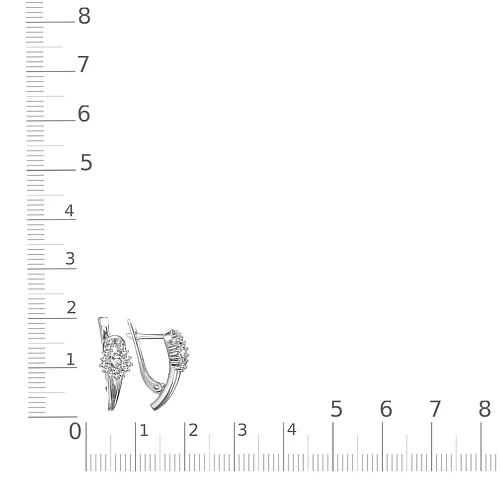 Серьги из белого золота с 32 бриллиантами