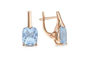Серьги из красного золота с 2 топазами sky