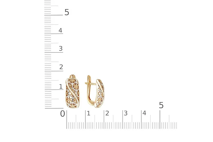 Серьги из жёлтого золота без вставок