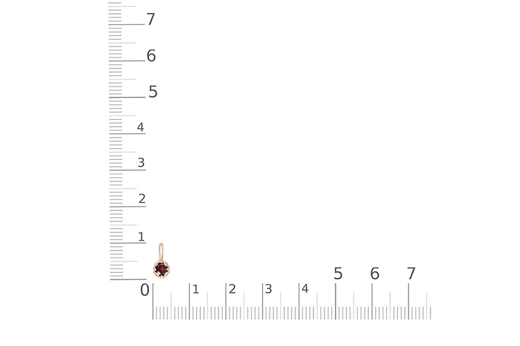 Подвеска из красного золота с гранатом