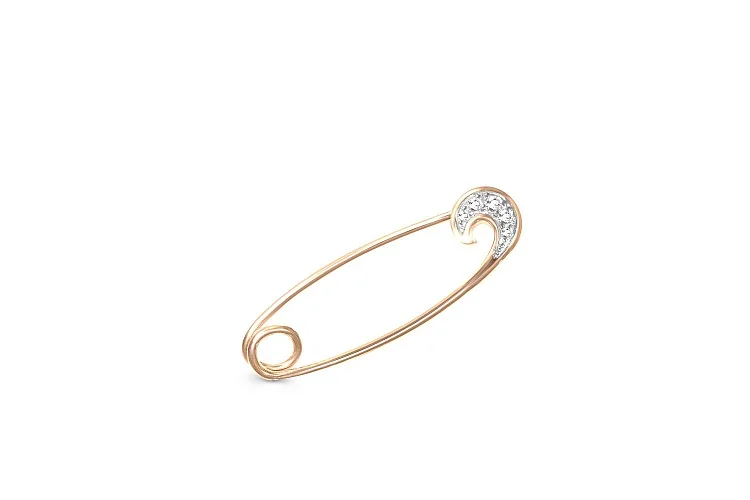 Булавка из красного золота с 5 бриллиантами