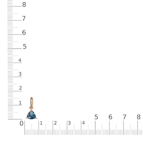 Подвеска из красного золота с топазом лондон