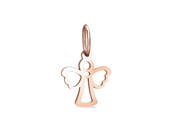 Подвеска Ангел из красного золота без вставок