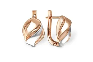 Серьги из красного золота без вставок