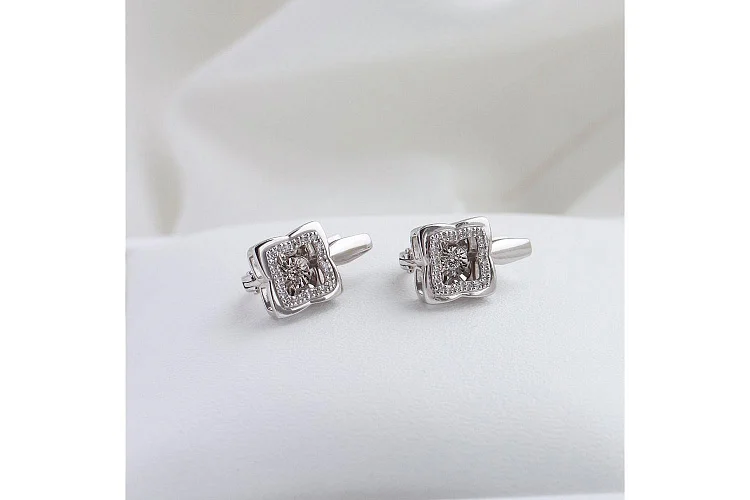 Серьги из белого золота с 42 бриллиантами