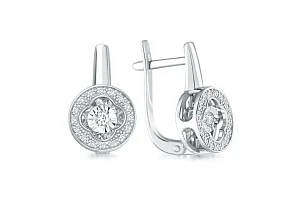 Серьги из белого золота с 34 бриллиантами