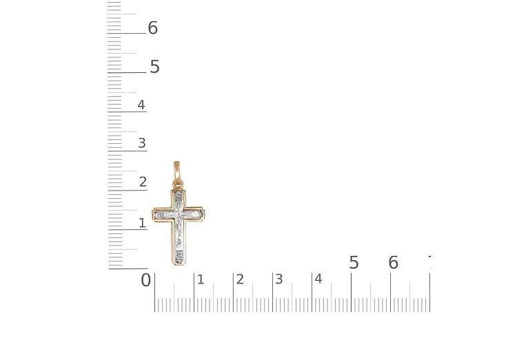 Крест из красного золота без вставок