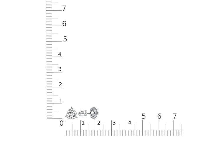 Серьги-пусеты из белого золота с 32 бриллиантами