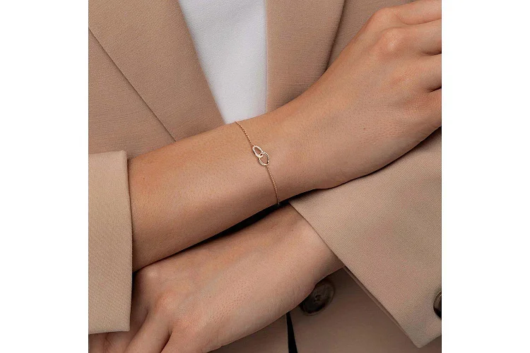 Браслет из красного золота с 42 бриллиантами