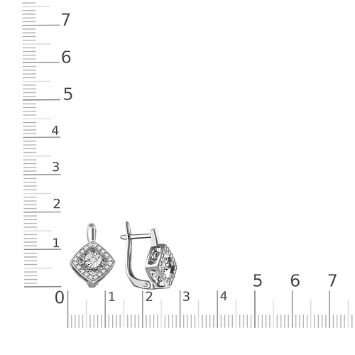 Серьги из белого золота с 42 бриллиантами