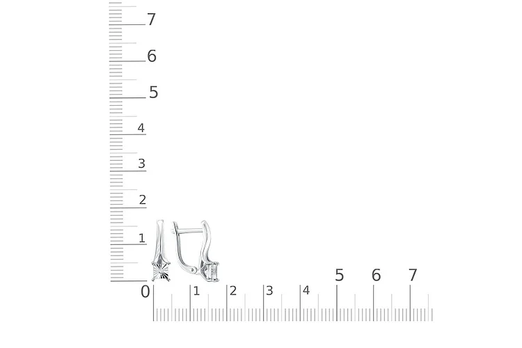 Серьги из белого золота с 2 бриллиантами