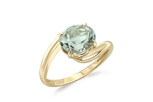 Кольцо из жёлтого золота с празиолитом