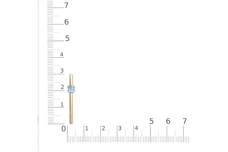 Подвеска из красного золота с топазом swiss
