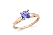 Кольцо из красного золота с танзанитом