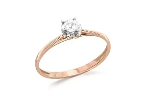 Кольцо из красного золота с муассанитом