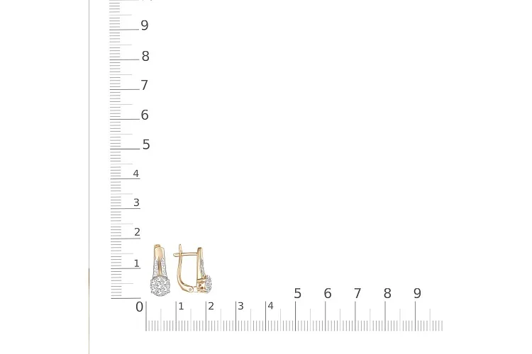 Серьги из красного золота с 26 бриллиантами