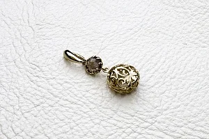 Подвеска из жёлтого золота с раухтопазом