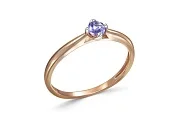 Кольцо из красного золота с танзанитом