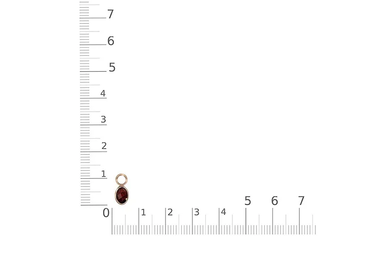 Подвеска серёг-трансформеров из красного золота с гранатом