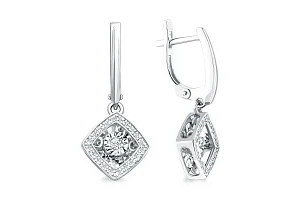 Серьги из белого золота с 42 бриллиантами