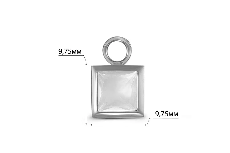 Подвеска из красного золота с цитрином