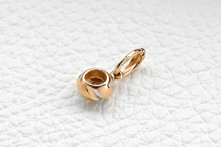 Подвеска Цветок из красного золота с фианитом