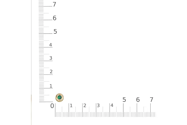 Подвеска Круг из красного золота с изумрудом