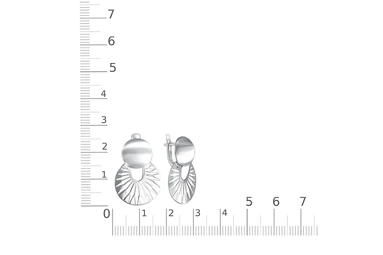 Серьги из белого золота без вставок