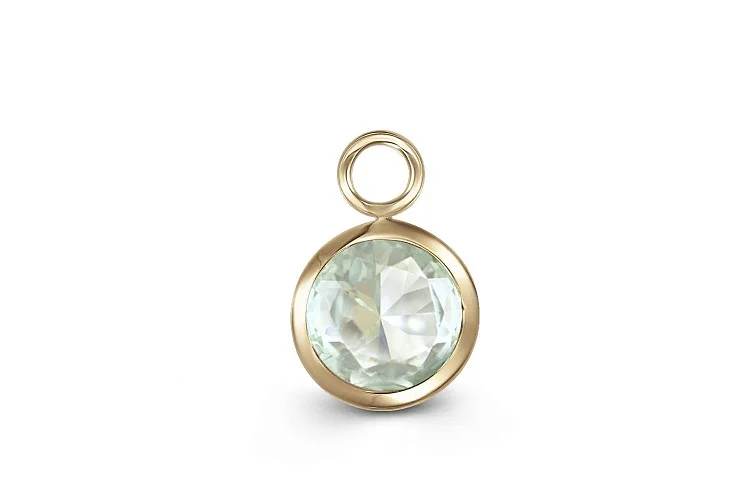 Подвеска серёг-трансформеров из жёлтого золота с аметистом