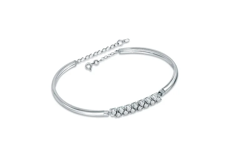 Браслет Дорожка из белого золота с 14 бриллиантами