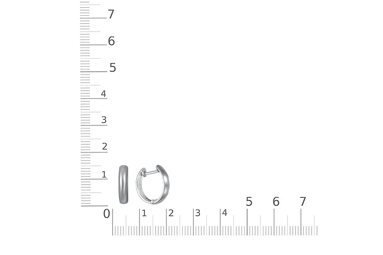 Серьги из белого золота без вставок
