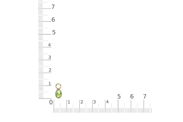 Подвеска серёг-трансформеров из жёлтого золота с хризолитом
