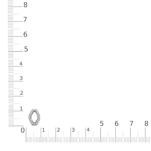 Подвеска из белого золота с 24 фианитами