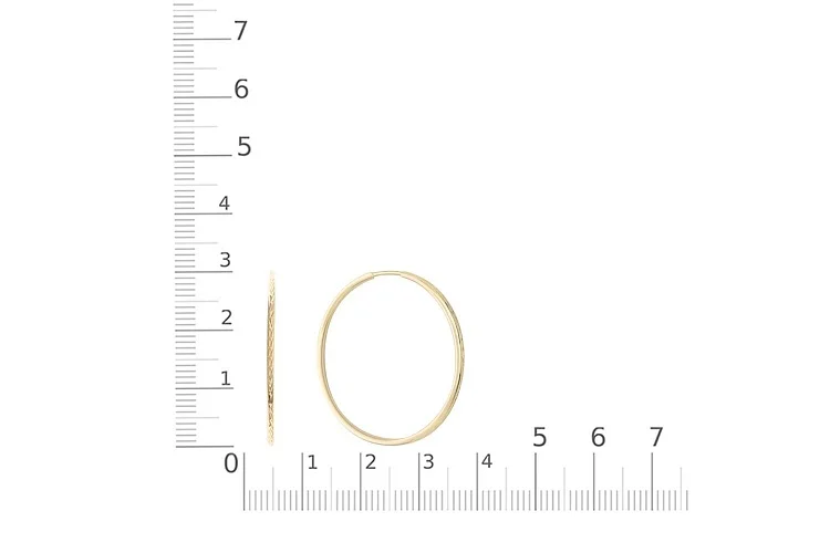 Серьги-конго из жёлтого золота без вставок