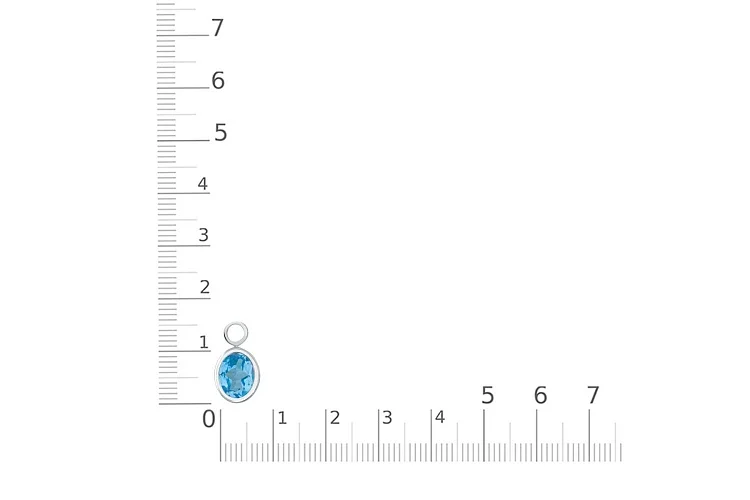Подвеска серёг-трансформеров из белого золота с топазом swiss